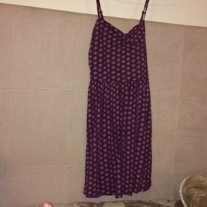 Loft-Polyester grape purple/white dotted mini dres